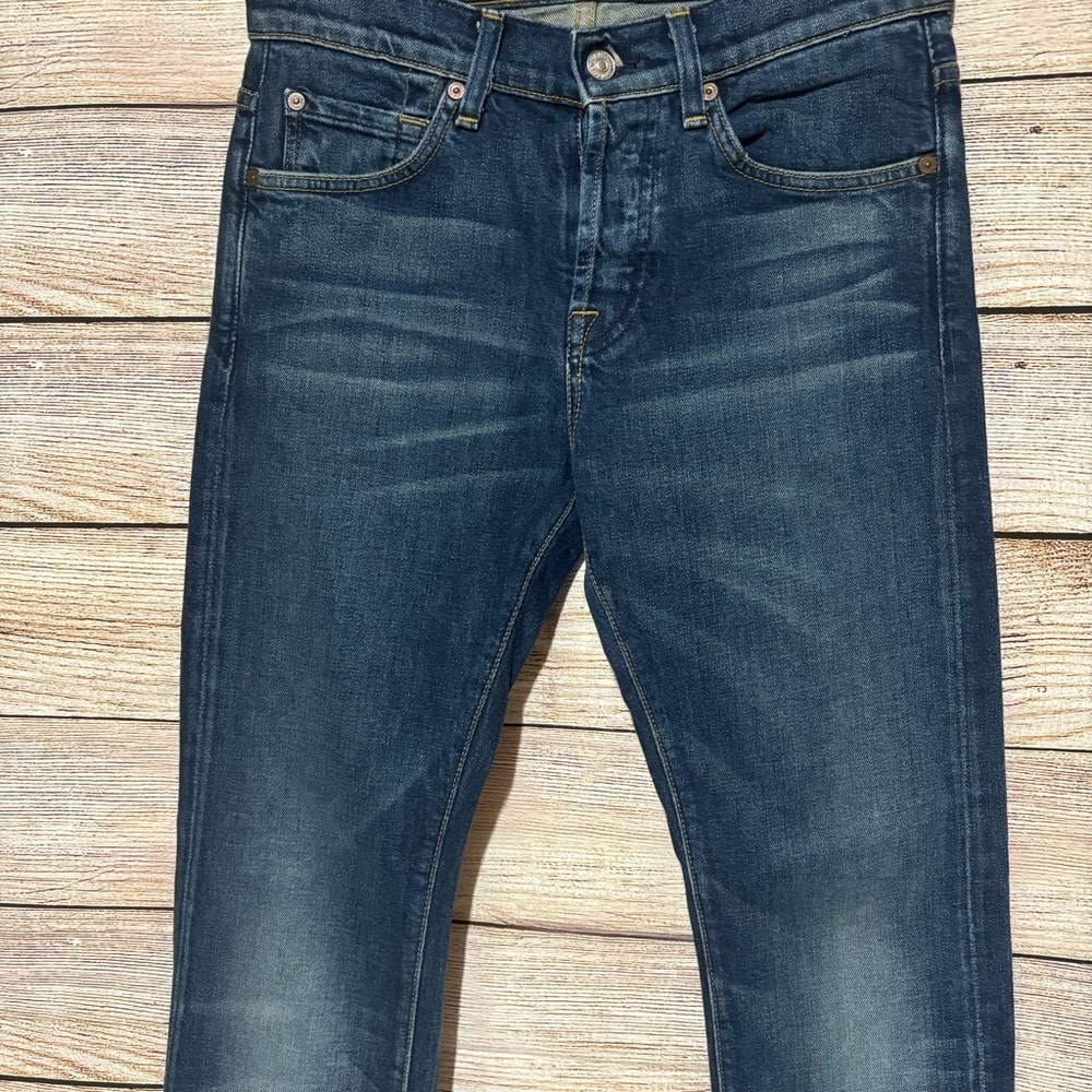 7 For All Mankind Men's Rhigby Skinny Straight Jeans Button Fly 29 X 28 - Picture 3 of 12